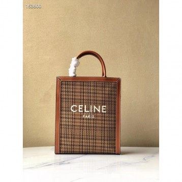Celine・CABAS刺繡生地縦型ハンドバッグ