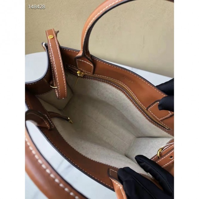 Celine・CABAS刺繡生地縦型ハンドバッグ