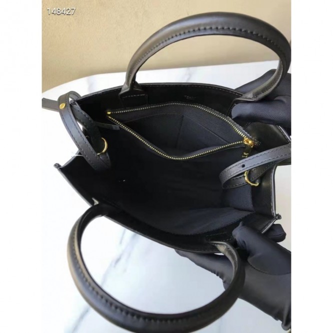 Celine・CABASロゴプリント縦型ハンドバッグ