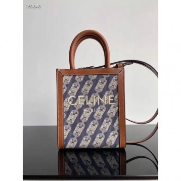 Celine・CABAS刺繡生地縦型ハンドバッグ
