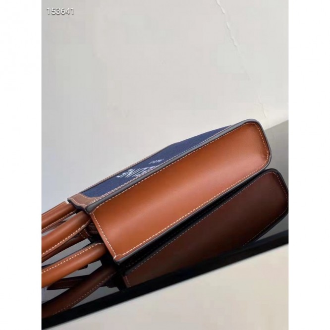 Celine・CABASロゴプリント縦型ハンドバッグ