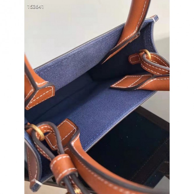 Celine・CABASロゴプリント縦型ハンドバッグ