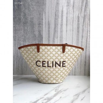 Celine・COUFFINクーフィンミディアムウールとカウレザーのハンドバッグ