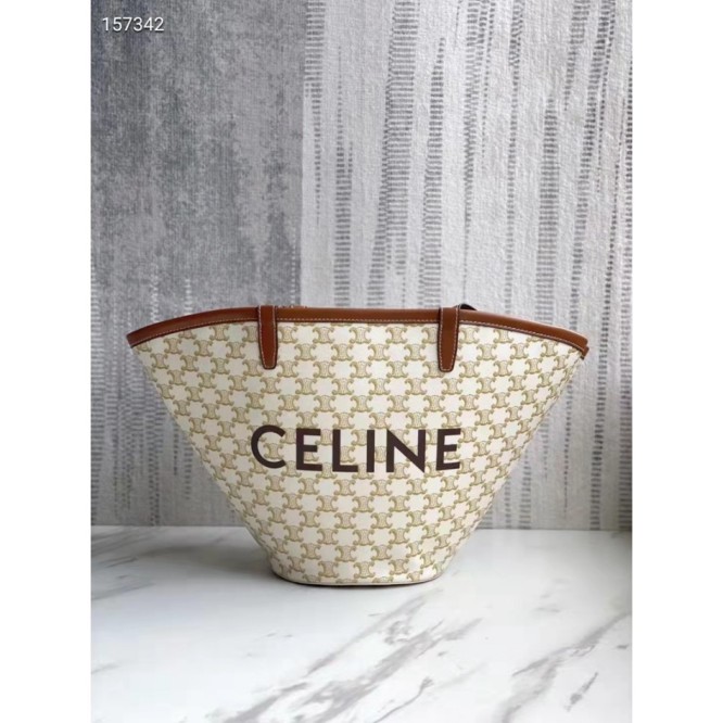Celine・COUFFINクーフィンミディアムウールとカウレザーのハンドバッグ