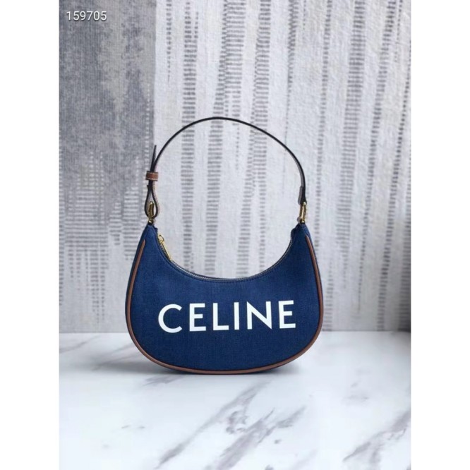 Celine・AVATRIOMPHE刺繡生地ハンドバッグ