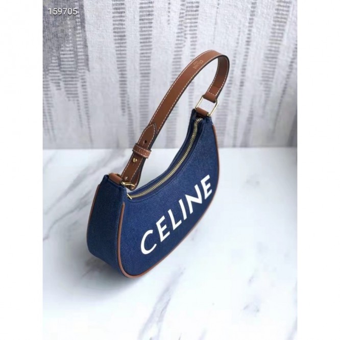 Celine・AVATRIOMPHE刺繡生地ハンドバッグ