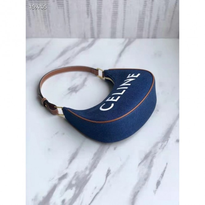 Celine・AVATRIOMPHE刺繡生地ハンドバッグ