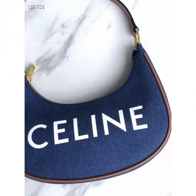 Celine・AVATRIOMPHE刺繡生地ハンドバッグ