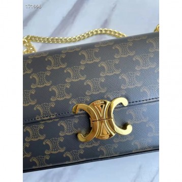 Celine・TRIOMPHEロゴプリントチェーンバッグ Celine・TRIOMPHEロゴプリントチェーンバッグ