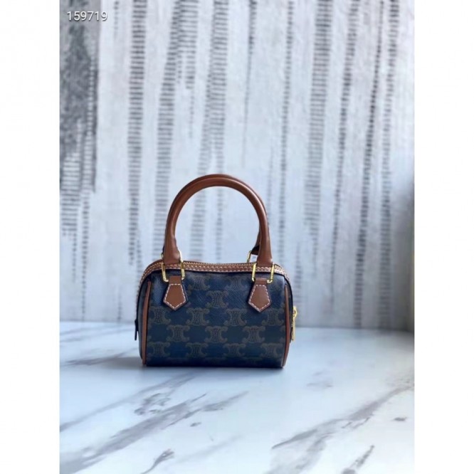 Celine・ミニ手書きロゴプリントボストンバッグ