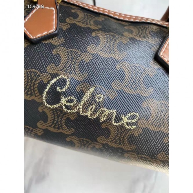 Celine・ミニ手書きロゴプリントボストンバッグ