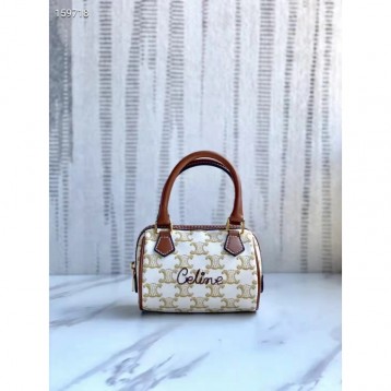Celine・ミニ手書きロゴプリントボストンバッグ