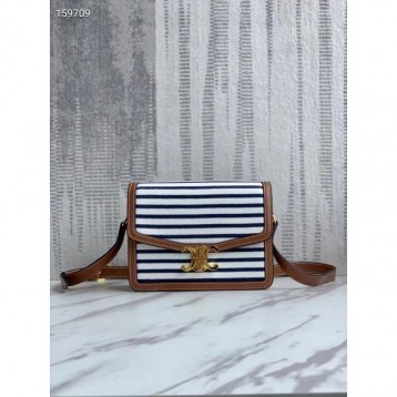 Celine・刺繡生地縦型ショルダーバッグ
