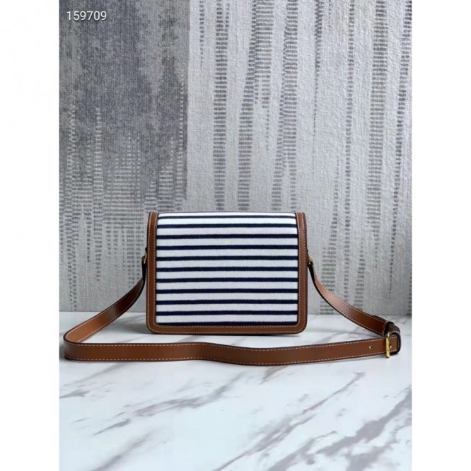 Celine・刺繡生地縦型ショルダーバッグ