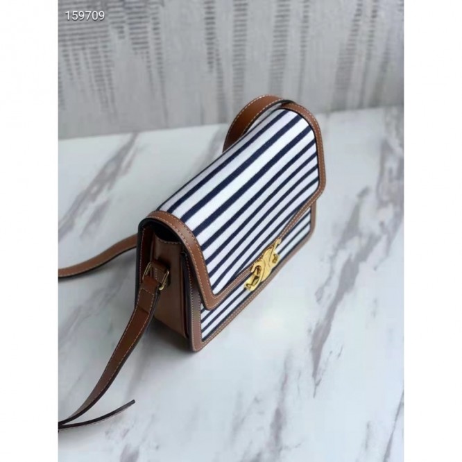 Celine・刺繡生地縦型ショルダーバッグ