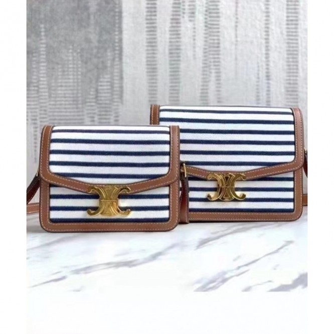 Celine・刺繡生地縦型ショルダーバッグ
