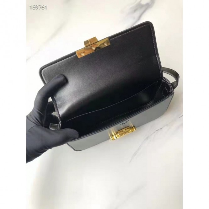 Celine・シャイニーカウレザーチェーンショルダーバッグ ブリリアントピンク