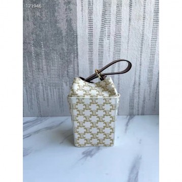 Celine・CABASロゴプリント縦型ハンドバッグ