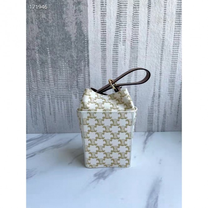 Celine・CABASロゴプリント縦型ハンドバッグ