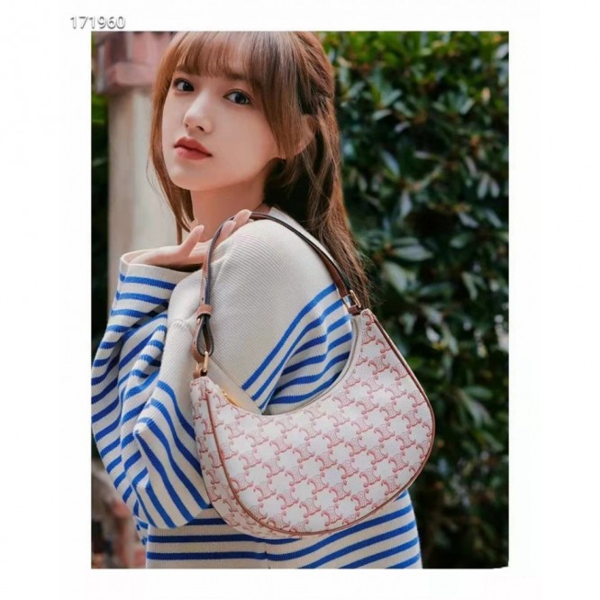 Celine・AVAロゴプリント和牛レザーハンドバッグ