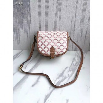 Celine・FOLCOミディアムロゴプリント和牛レザーハンドバッグ