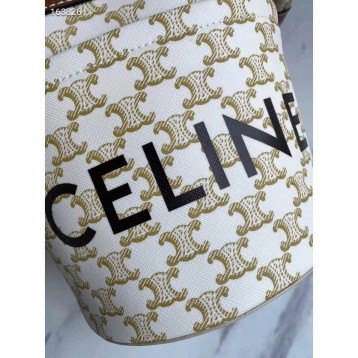 Celine・バケットプリントデニムとカウレザーのバケットバッグ Celine・バケットプリントデニムとカウレザーのバケットバッグ