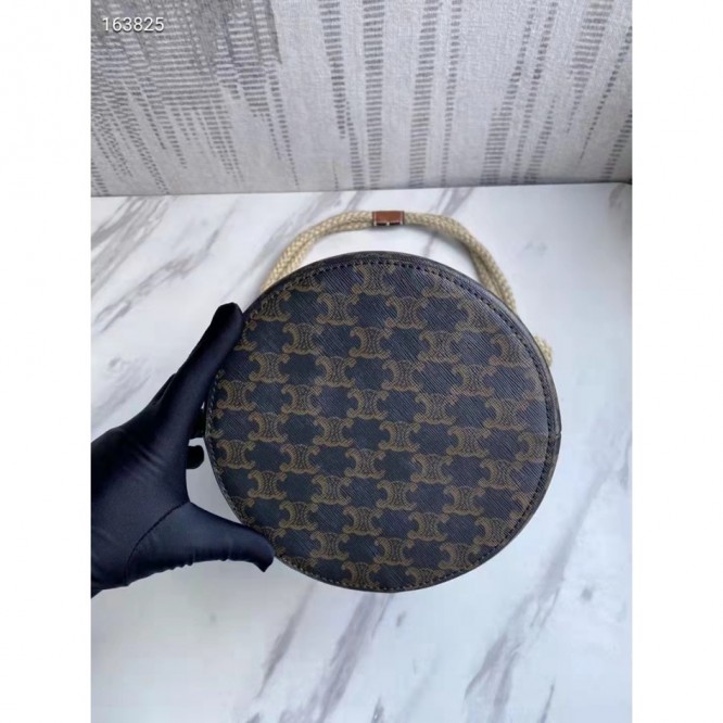 Celine・バケットプリントデニムとカウレザーのバケットバッグ