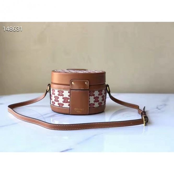 Celine・TAMBOURTRIOMPHEミディアムレザーハンドバッグ