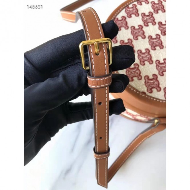 Celine・TAMBOURTRIOMPHEミディアムレザーハンドバッグ