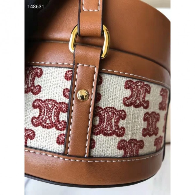 Celine・TAMBOURTRIOMPHEミディアムレザーハンドバッグ