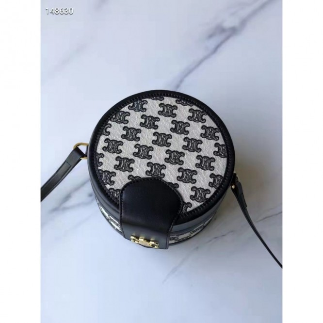 Celine・TAMBOURTRIOMPHEミディアムレザーハンドバッグ