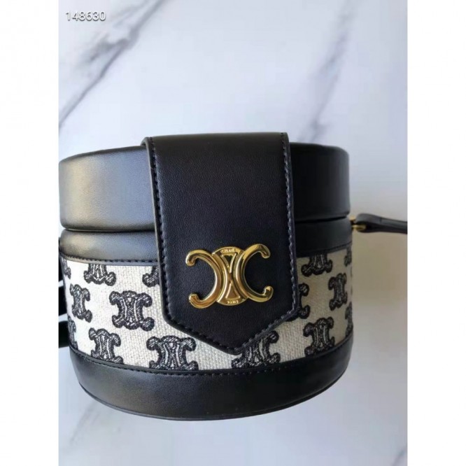 Celine・TAMBOURTRIOMPHEミディアムレザーハンドバッグ