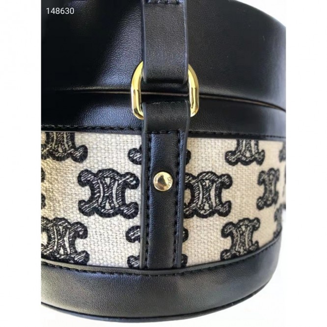 Celine・TAMBOURTRIOMPHEミディアムレザーハンドバッグ