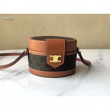 Celine・TAMBOURTRIOMPHEミディアムレザーハンドバッグ