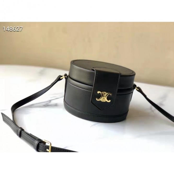 Celine・TAMBOURTRIOMPHEミディアムレザーハンドバッグ
