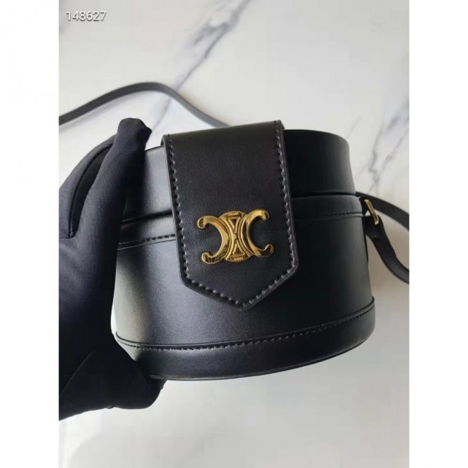 Celine・TAMBOURTRIOMPHEミディアムレザーハンドバッグ