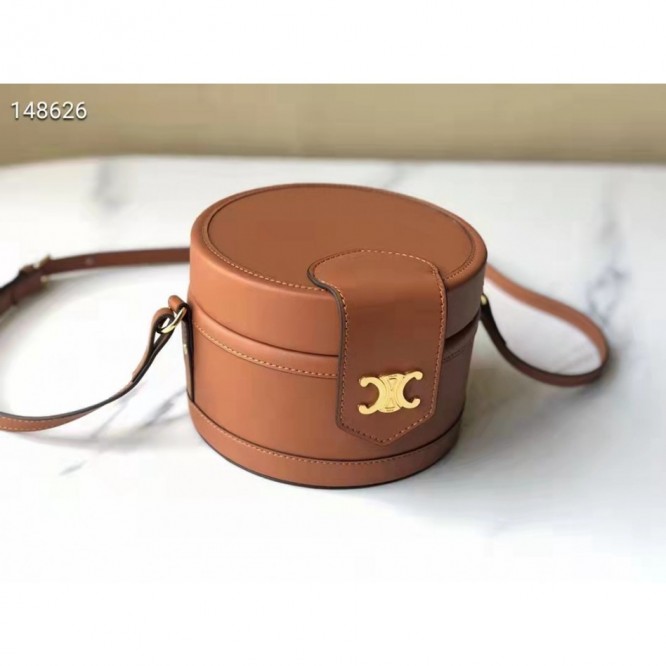 Celine・TAMBOURTRIOMPHEミディアムレザーハンドバッグ
