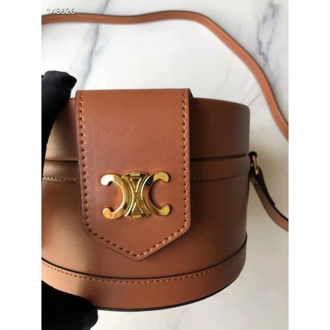 Celine・TAMBOURTRIOMPHEミディアムレザーハンドバッグ