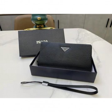 PRADA・レザー コンチネンタルウォレット 財布 ファスナー長財布