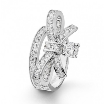 リュバン ドゥ シャネル リング18Kホワイトゴールド、ダイヤモンド リュバン ドゥ シャネル リング18Kホワイトゴールド、ダイヤモンド