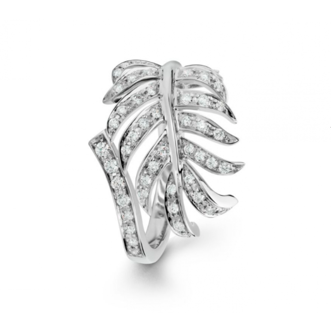 プリュム ドゥ シャネル リング18Kホワイトゴールド、ダイヤモンド