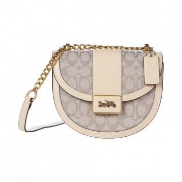 Coachコーチ・最新の女の子エイリーサドルバッグキャンバスと