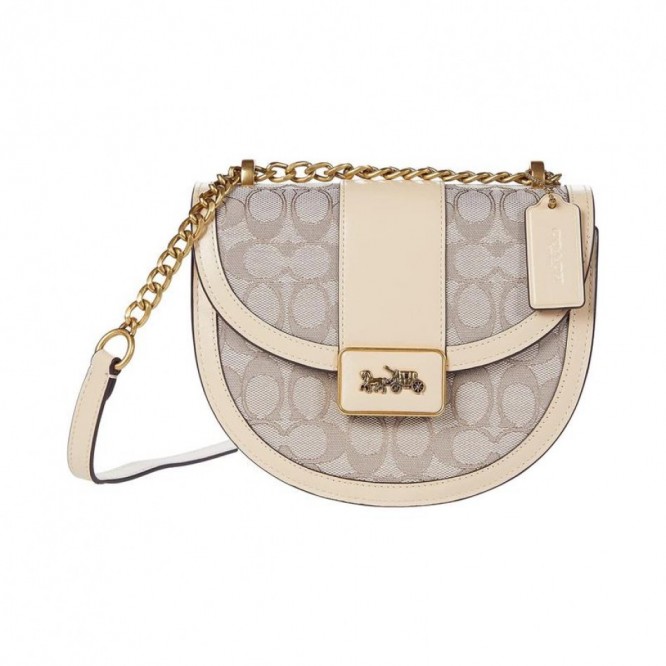 Coachコーチ・最新の女の子エイリーサドルバッグキャンバスと