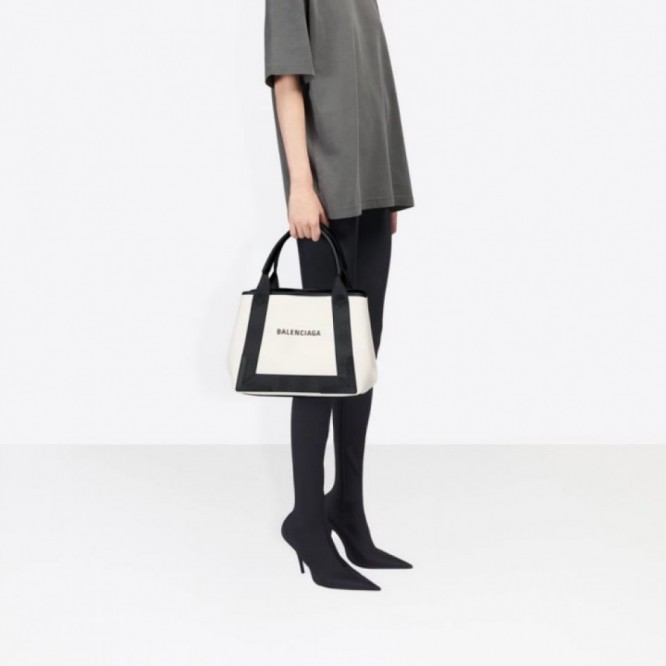 【限定！ 特別割引】Balenciaga バレンシアガ レディース キャンバス地 レザー ロゴロゴ配色 ハンドバッグ キャンバスバッグ ビーチバッグ