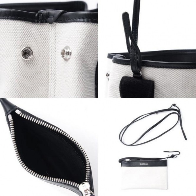 【限定！ 特別割引】Balenciaga バレンシアガ レディース キャンバス地 レザー ロゴロゴ配色 ハンドバッグ キャンバスバッグ ビーチバッグ