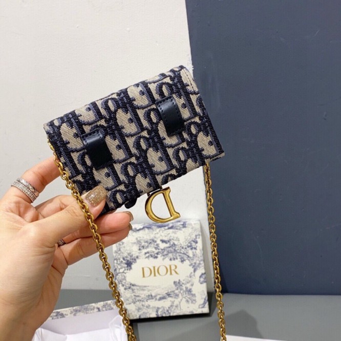 DiOR・ウォレット 財布 小銭入り Wallet On Chain 大容量 多機能 折財布