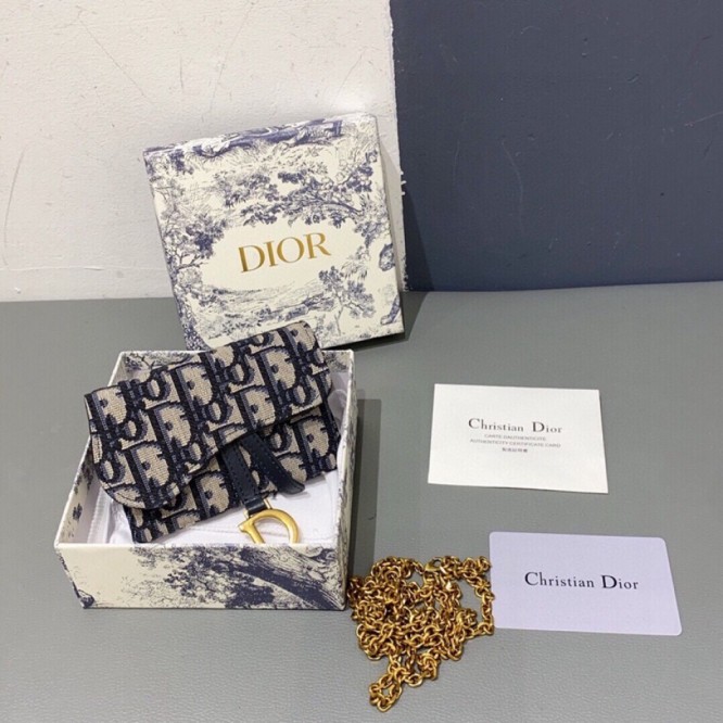 DiOR・ウォレット 財布 小銭入り Wallet On Chain 大容量 多機能 折財布