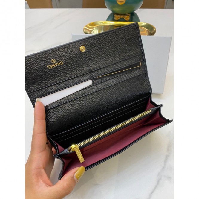 ChaneL・レザー コンチネンタルウォレット 財布 折財布