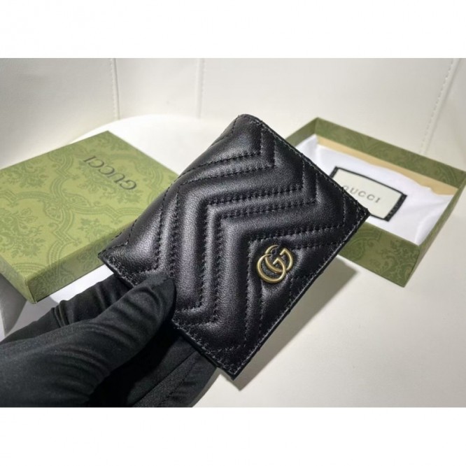 Gucci・〔GGマーモント〕 カードケース(コイン＆紙幣入れ付き）財布