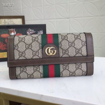 Gucci・レザー コンチネンタルウォレット 財布 ファスナー 長財布